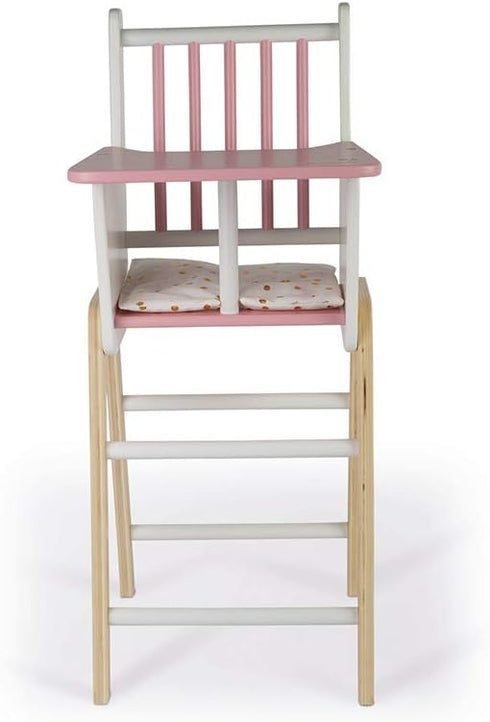 Janod Candy Chic Highchair - Wooden Baby Doll Chair - J05888 - Ages 3+