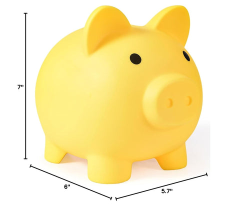 Large Piggy Bank, Unbreakable Plastic Money Bank for Girls and Boys, Practical Gifts for Birthday, Easter, Christmas