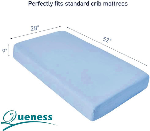 28 52 Muslin Crib Sheets for Baby Boys Girls, Neutral Fitted Crib Mattress Sheet for Standard Crib and Toddler