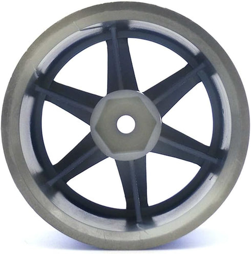 4PCS 1:10 RC Tires and Plastic Wheels Rims for On Road Touring Racing Drift Car, Traxxas HSP HPI (Blue)