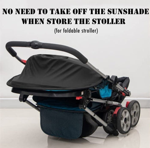 Universal Sun Shade for Baby Stroller, UV Protection Rainproof Cover for Pram, Pushchair, Blackout Parasol for Travel