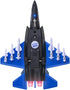 Pull Back Stealth Bombers & Fighter Planes Toy - Alloy Aircraft (Black & Blue)