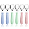 Pimoys 6 Pieces Toddler Spoons Baby Spoons for Self-Feeding, Stainless Steel Kids Spoons with Round Handle