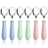 Pimoys 6 Pieces Toddler Spoons Baby Spoons for Self-Feeding, Stainless Steel Kids Spoons with Round Handle