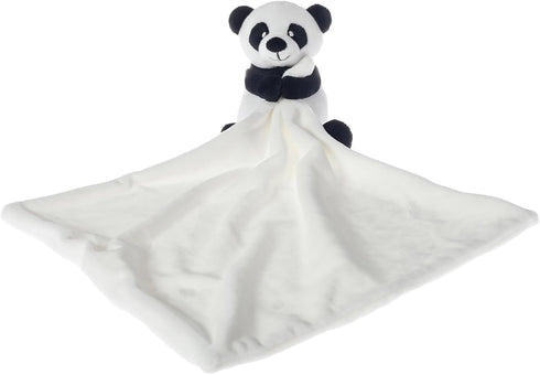Apricot Lamb Stuffed Animals Security Blanket, Panda Character Blanket, Luxury Snuggler Plush (White Panda)