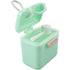 BAZEITFLOW Portable Formula Dispenser with Rope and Spoon Large Capacity Compartmentalized Milk Powder
