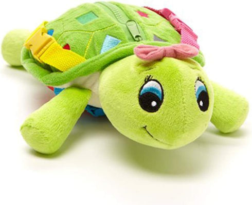 Buckle Toys Belle Turtle Stuffed Animal Montessori Toys for Toddlers 1-3, Travel Essentials for Kids