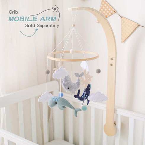 EERKEOD Baby Crib Mobile Ocean Nursery Mobile for Boys Girls Handmade Felt Mobile for Crib Nursery Decor for Infant