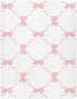 KICPOAY 39 27 Fitted Crib Sheets Trellis Bow Pink Checkered Stretchy Portable Playard Sheets for Baby Toddler