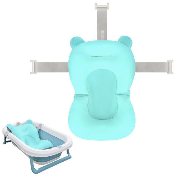 Colorlife Baby Bath Seat Support Net, Comfortable Adjustable Non-Slip Bathtub Sit Up Mesh for Newborn 0-6 Months - Blue