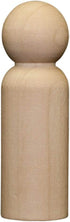 Jumbo Dad 50 Pack, 3-9/16 inch Unfinished Wood Peg Dolls for Crafting Projects
