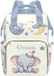 NZOOHY Cute Elephant Personalized Diaper Bag with Name Large Capacity Mommy Bag Multi-Function