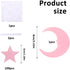 Tweruna 100 1 3D Stars & Moon Glow in The Dark Stars for Ceiling, Pink Glowing Wall Stickers with Adhesive Pads