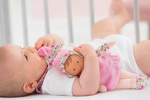 Corolle Miss Pink Blossom Garden Soft-Body Baby Doll,9.5"