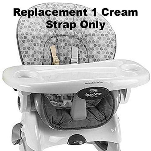 Replacement Part for Fisher-Price Space-Saver Highchair W4120, Includes 1 Cream Shoulder Strap, Fits Many Models