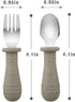PandaEar Toddler Utensils, 6 Pack Kids Silverware Set - 18/8 Stainless Steel & Food Grade Silicone Spoons and Forks