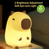 Bestfaith 2 Dimmable Cute Capybara Night Light, LED Squishy Night Lamp, Levels Nursery Nightlight, Rechargeable Touch