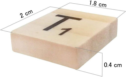 TMEEIHNSS 100Pcs (100) Wooden Alphabet Tiles Scrabble Replacement Letters for Board Games, Wedding Frame and Wall Art