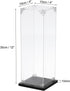 MECCANIXITY Acrylic Display Case - 4''x4''x12'' Clear Dustproof Display Box for Collectibles Action Figures