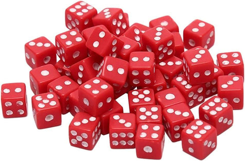 100Pcs 8mm Acrylic Dice - White Black Gaming Dice, Standard Six Sided Decider Board Game Dice Set