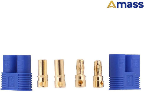 10 Pairs Amass EC3 Battery Connector Plugs,3.5mm Banana Plug Female Male Bullet Connector with 14 Gauge Silicone Wire for RC ESC LIPO Battery Electric Motor Airplane Quadcopter Parts DIY