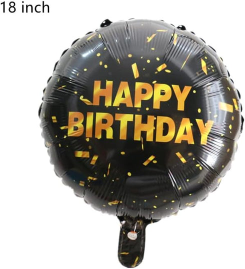 5 Pcs Video Game Party Balloon Black Balloons Aluminum Membrane Happy Birthday Supplies for Boys Game Themed Birthday Background Decoration