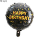 5 Pcs Video Game Party Balloon Black Balloons Aluminum Membrane Happy Birthday Supplies for Boys Game Themed Birthday Background Decoration