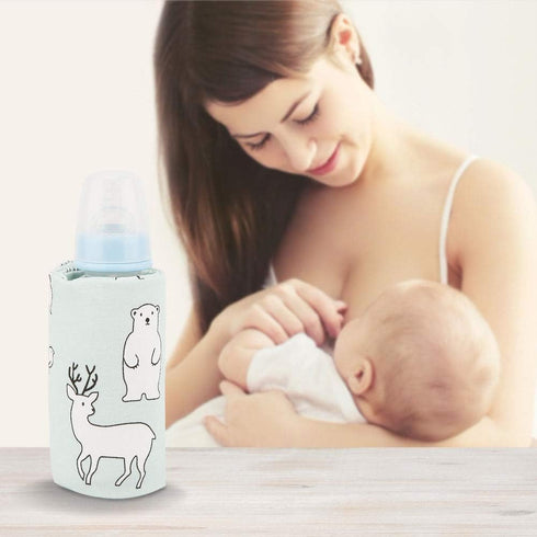 Portable Bottle Keep Warm, USB Travel Milk Heat Keeper, Baby Bottle Keep Warmer for Car Tavel, Storage Cover Insulation