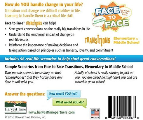 Face to Face Transitions Kids Card Game - Communication Development for Ages 10 and Up