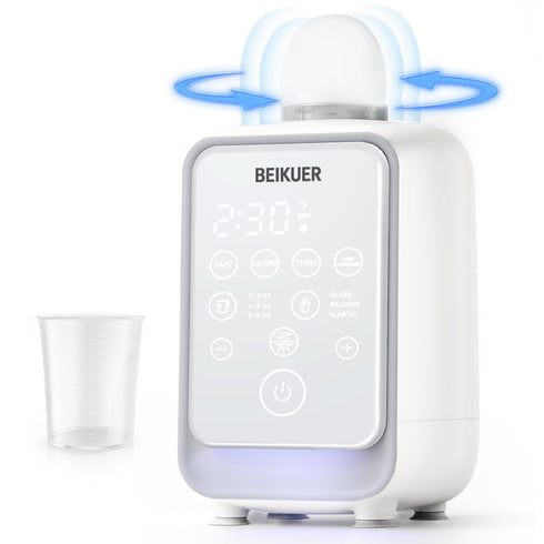 beikuer 12-in-1 Baby Bottle Warmer for Breastmilk, 2min Fast Swirlable Milk Warmers with