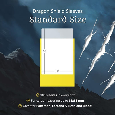 Dragon Shield Standard Size Matte Card Sleeves - 100 CT, Smooth & Tough TCG Sleeves, Matte Blue