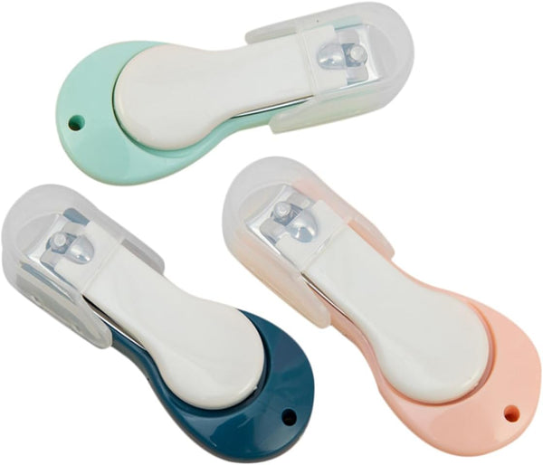 JUMPLAWN 3pcs Baby Nail Clippers Set Cute Silicone Nail Trimmer for Infants Toddlers
