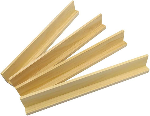 Yuanhe Wooden Domino Trays Set of 4,Wood Domino Racks, Domino Holders for
