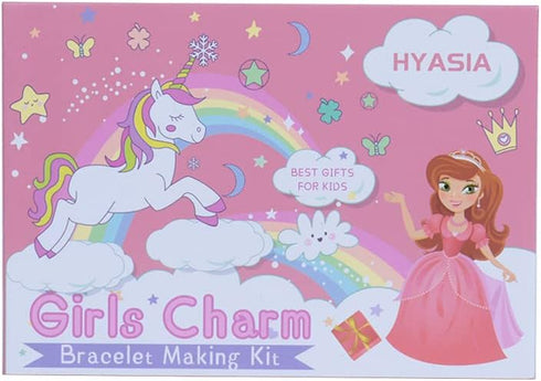 HYASIA Unicorn Gifts for Girls Jewelry Making Kit – Kids Arts Crafts for Age 6-10, Charm Bracelet Supplies