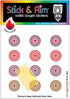 Color Change Bullseye Toilet Target Stickers with Applicator Tool for Potty Training