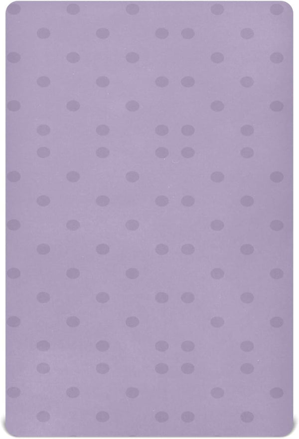 Pigsaly Crib Sheets Orchid Polka Dots Baby Sheet for Standard Crib Mattress Boys