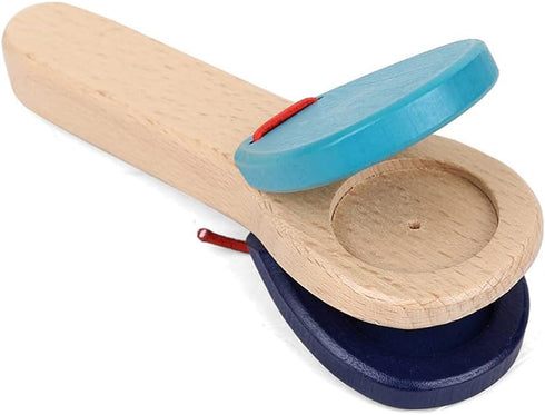Toyvian Kids Wooden Toys - Musical Wooden Castanet Clapper - Educational Early Learning Percussion Instruments