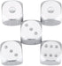 Set Set 5Pcs Set 6 Precision Aluminum Alloy Dice Solid Metal Dice Table Game Dice Poker Games Dices with Case (Silver