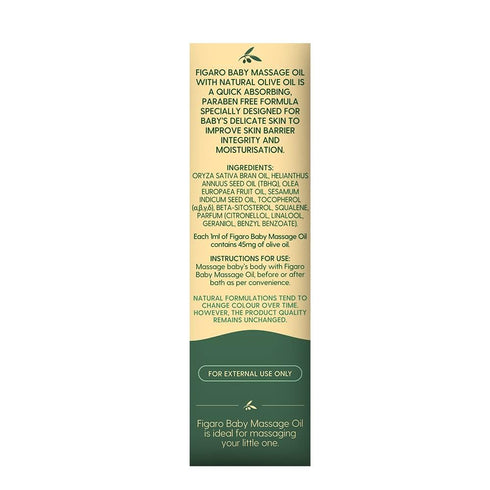 Generic 400 ml Figaro Baby Massage Oil with Goodness of Natural Olive oil enriched with vitamin E, Dermatologically
