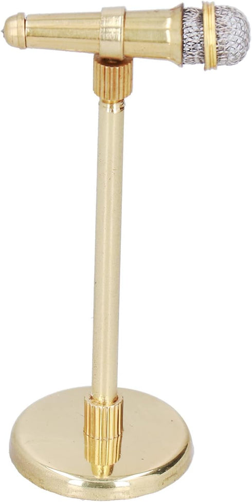 Adjustable Miniature Microphone Model - Musical Instrument Handicraft for 1:12 Action Figures Dollhouse Decor