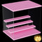 DuvinDD Acrylic Display Case for Doll Toy - Clear Countertop Showcase - Dustproof Protection - Pink (12.5" L x 10" D x