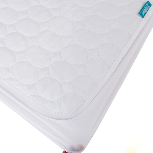 2 Pack, 52 28 Crib Mattress Protector Sheets Waterproof Quilted Crib Mattress Pad Cover Fitted Fits for Toddler Bed