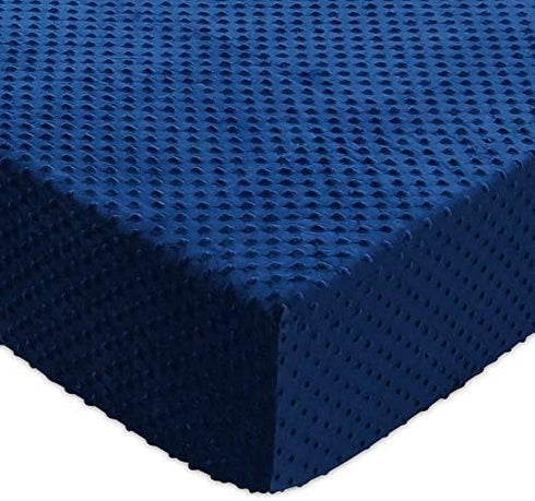 Super Soft Stretchy Fitted Crib Bed Sheet for Standard Crib and Toddler Mattress by BlueSnail (Dark Blue)