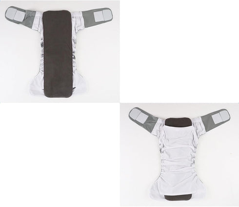 Zetiling 20.5-42.5in Adult Cloth Diapers, Reusable Adult Diapers, Washable Breathable Incontinence Nappy Pants