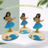 Solar Powered Dancing Figures Decoration, Hula Girl Shaking Head Ornaments for Car Dashboard Interior Decoration