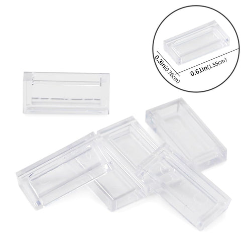Feleph Transparent Clear 1×2 Tile ×700 Parts and Pieces Flat Bricks, Bulk Building Blocks for Smooth Surface Wall Floor, Toy Accessories Compatible with Major Brands