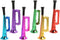 6Pcs Metallic Trumpet Toys - Kid Trumpet Instrument Plastic Blow Horn for Parties and Events - Random Color