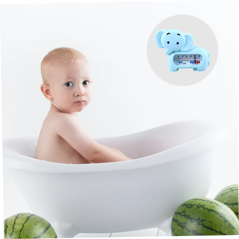 LIFKOME 2 Piece Cartoon Elephant Bath Thermometer - Safe Water Measurement for Kids