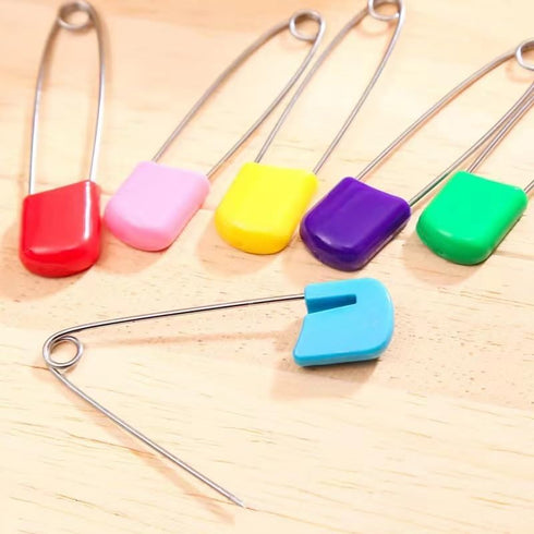 PurYupearl 30pcs Multicolour Stochastic Baby Child Infant Kids Cloth Diaper Nappy Pins Safety Cute Safe Hold Clip