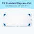 Cot Sheets for Daycare, Standard Size Daycare Cot Sheet, 23" x 51" Toddler Cot Sheets, Breathable Microfiber Sheet Cover for Preschool Nap Cot by Comfyanno